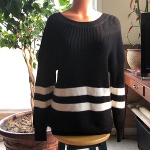 Black and white sweater